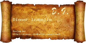 Diener Izabella névjegykártya